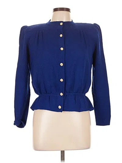 Pre-owned St. John Collection By Marie Gray St. John By Marie Gray Cardigan Sweater In Blue