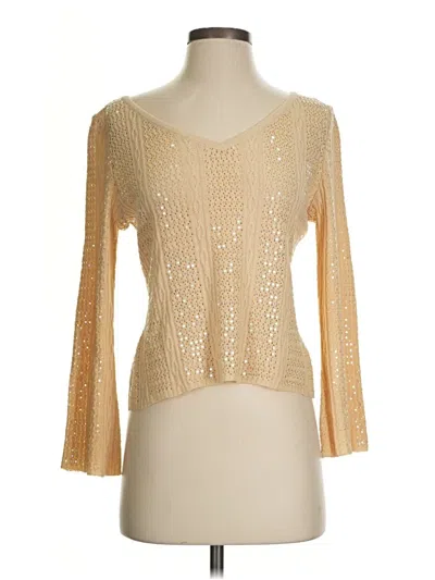 Pre-owned St. John Collection By Marie Gray St. John By Marie Gray Cardigan Sweater In Gold