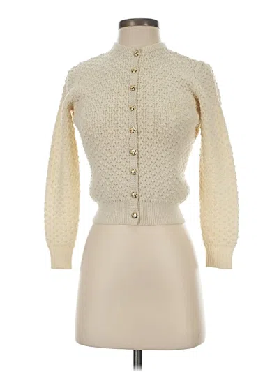 Pre-owned St. John Collection By Marie Gray St. John By Marie Gray Cardigan Sweater In White
