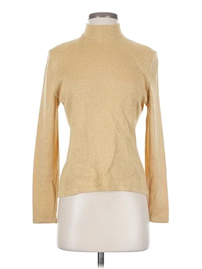 Pre-owned St. John Collection By Marie Gray St. John By Marie Gray Turtleneck Sweater In Gold