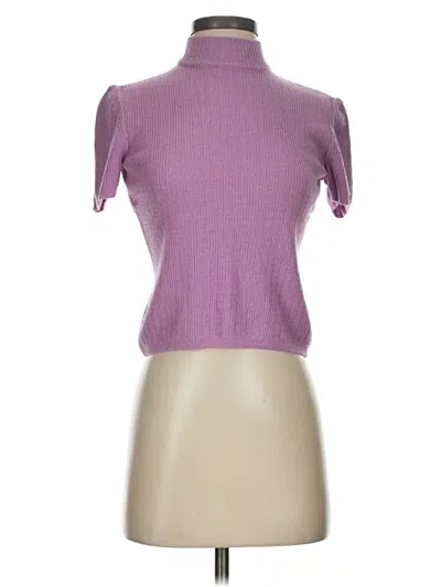 Pre-owned St. John Collection By Marie Gray Turtleneck Sweater In Purple