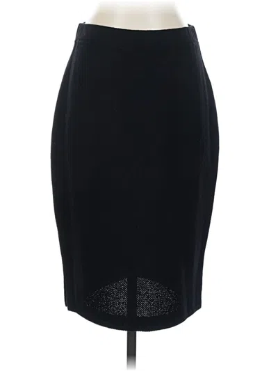 Pre-owned St. John Collection By Marie Gray Wool Skirt In Black