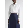 St John St. John Collection Cotton Poplin Button-up Shirt