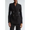 St John St. John Collection Crystal Button Stretch Cady Blazer In Black