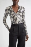 St John St. John Collection Cubist Geometric Sequin Top In Gray
