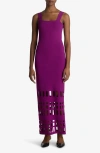 St John Stretch Knit Cut Out Gown In Azalea