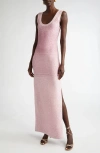 St John Sleeveless Degrade Sequined Knit Gown In Camellia