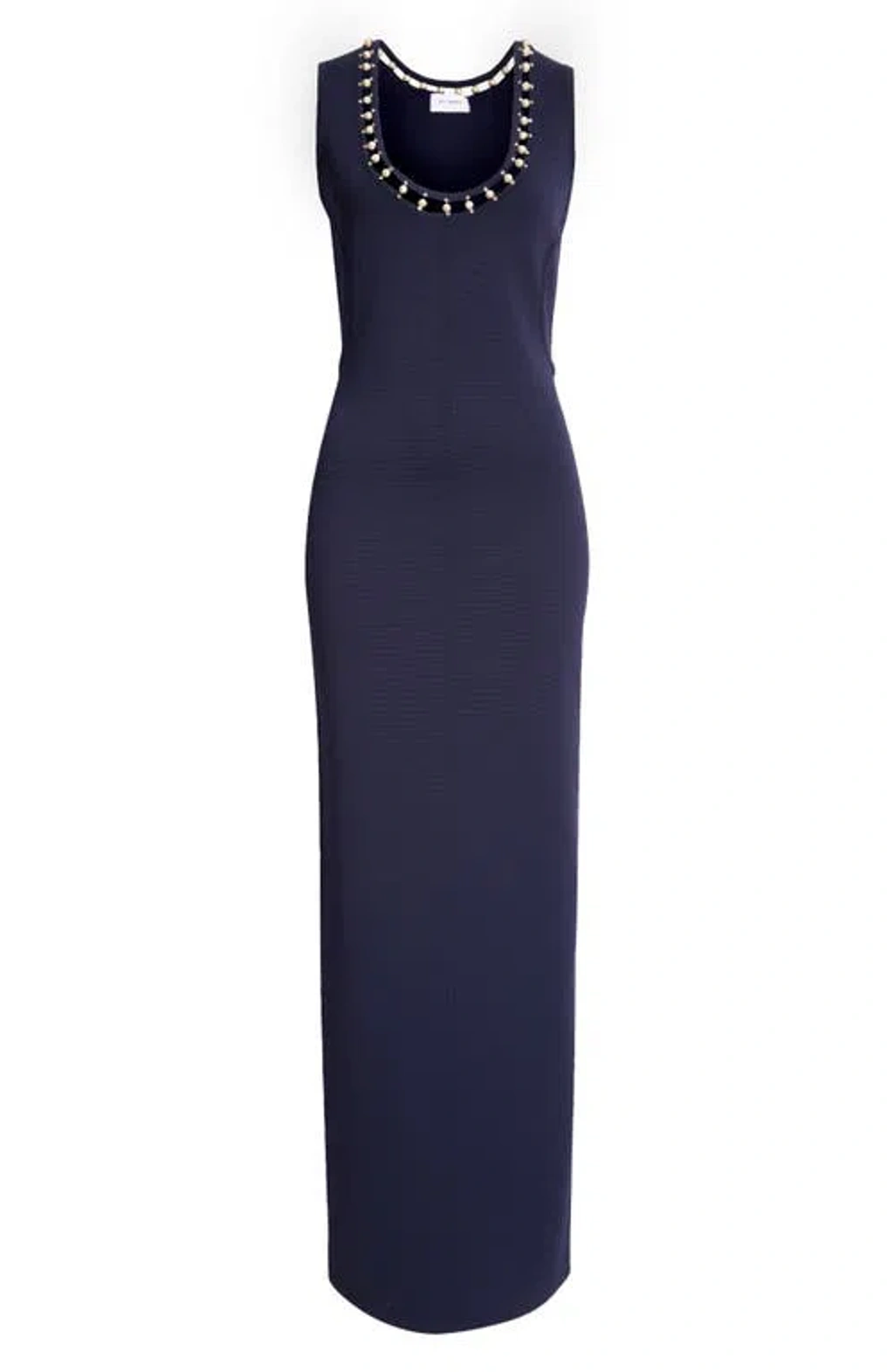 St John St. John Collection Embellished Milano Knit Gown In Navy | ModeSens