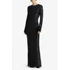 ST JOHN ST. JOHN COLLECTION IRIDESCENT SEQUIN LONG SLEEVE KNIT GOWN