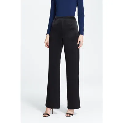 St John St. John Collection Kate Liquid Satin Pants In Black