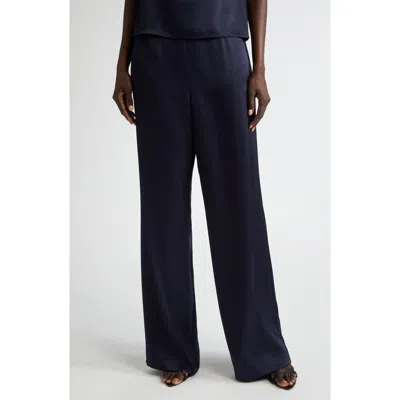St John St. John Collection Kate Liquid Satin Pants In Blue