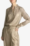 ST JOHN ST. JOHN COLLECTION METALLIC POPOVER TOP