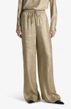 St John Metallic Voile Pant In Champagne