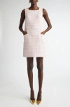 St John St. John Collection Metallic Tweed Shift Dress In Cirl