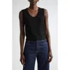St John St. John Collection Micro Sequin Sweater Tank In Black