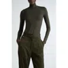 St John St. John Collection Nuda Jersey Turtleneck Top In Cypress
