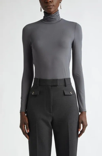 St John St. John Collection Nuda Jersey Turtleneck Top In Shadow
