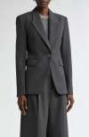 St John St. John Collection Pinstripe Luxe Suiting Jacket In Shadow