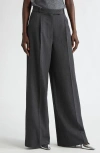 St John St. John Collection Pinstripe Luxe Suiting Pants In Shadow