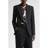 St John St. John Collection Pinstripe One-button Blazer In Black