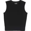 St John St. John Collection Piqué Knit Shell In Black