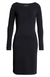 St John St. John Collection Santiago Knit Long Sleeve Sweater Dress In Midnight