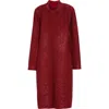 St John St. John Collection Sequin Lurex Knit Long Sleeve Dress In Haute Red