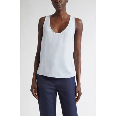 St John St. John Collection Silk Crepe Shell In White