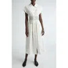 St John Poplin Shirt Dress In Chalk