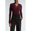St John St. John Collection Sparkle Honeycomb Knit Sweater In Garnet