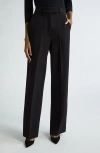 St John St. John Collection 'jennifer' Crepe Marocain Ankle Pants In Black