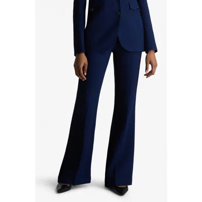 St John St. John Collection Textured Crepe Pants In Royal Blue