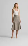 St John Collins Skirt In Stretch Plaid