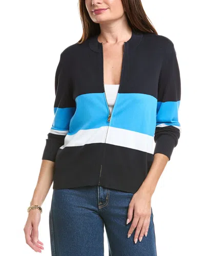 St John St. John Color Stripe Knit Jacket In Blue