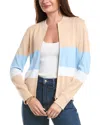 St John St. John Color Stripe Knit Jacket In Brown