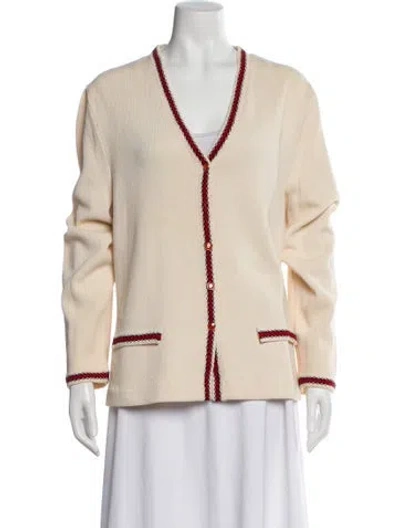 Pre-owned St John Colorblock Pattern Blazer In Neutral