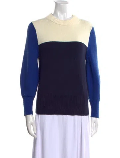 Pre-owned St John Colorblock Pattern Crew Neck Sweater W/ Tags