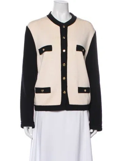 Pre-owned St John Colorblock Pattern Evening Jacket In Multi