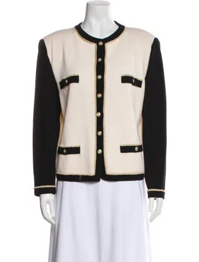 Pre-owned St John Colorblock Pattern Jacket