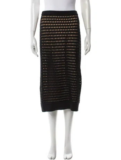 Pre-owned St John Colorblock Pattern Midi Length Skirt In Multi