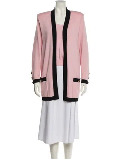 Pre-owned St John Colorblock Pattern Set In Pink