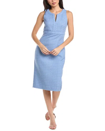 St John St. John Contrast Framed Sheath Dress In Brown