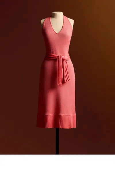 St John Coral Halter Dress In Cora