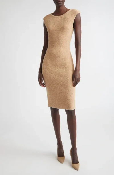 St John St. John Cotton & Wool Blend Tweed Sweater Dress In Neutral