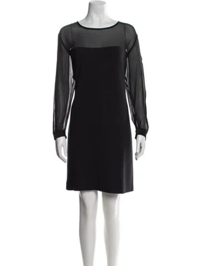 Pre-owned St. John Couture Angora Knee-length Dress In Blue