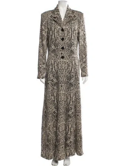 Pre-owned St. John Couture Animal Print Coat In Neutrals