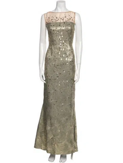 Pre-owned St. John Couture Bateau Neckline Long Dress