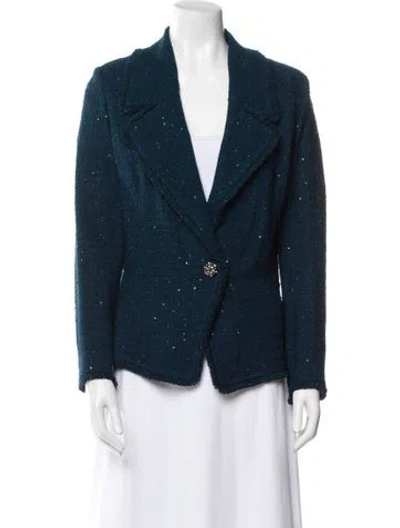 Pre-owned St. John Couture Blazer In Blue