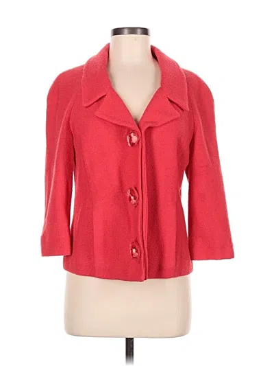 Pre-owned St. John Couture Blazer Jacket In Red