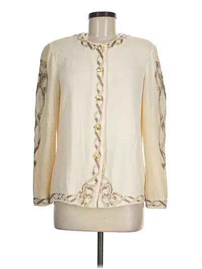 Pre-owned St. John Couture Cardigan Sweater In Ivory
